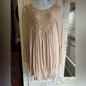 Vintage style lace and sheer dress
